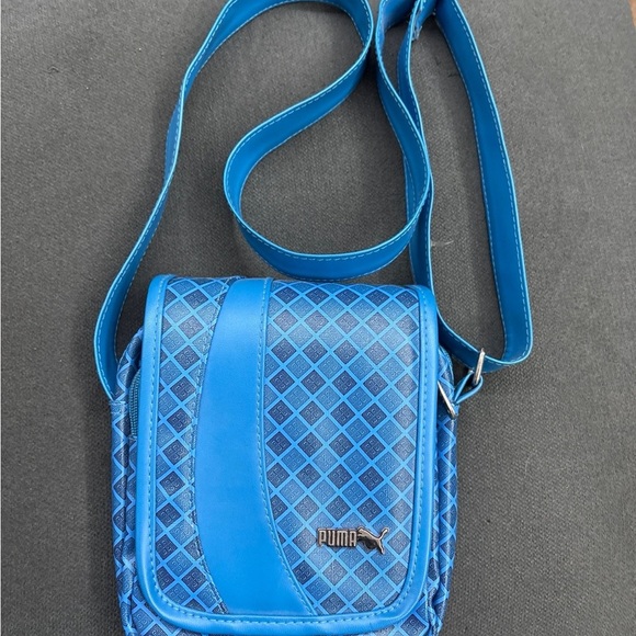 Puma Vibrant Blue Patterned Shoulder Bag - Picture 1 of 5